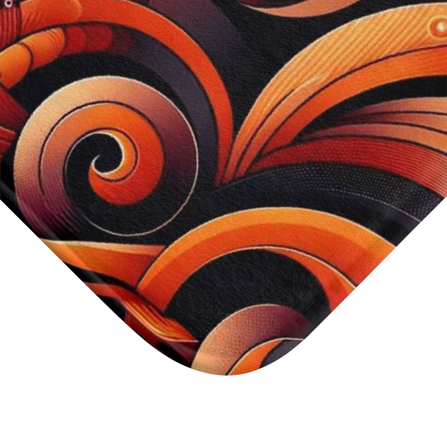 Vibrant Bath Mat with Swirls Bath Mat 17 x 24"