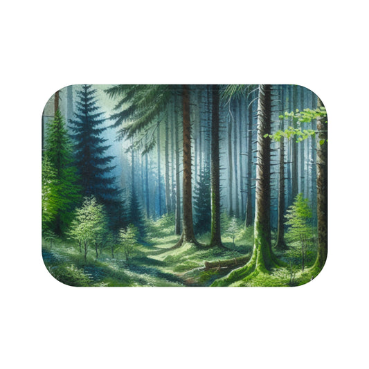 Wooded Pathway Through Forest Bath Mat 17 x 24"