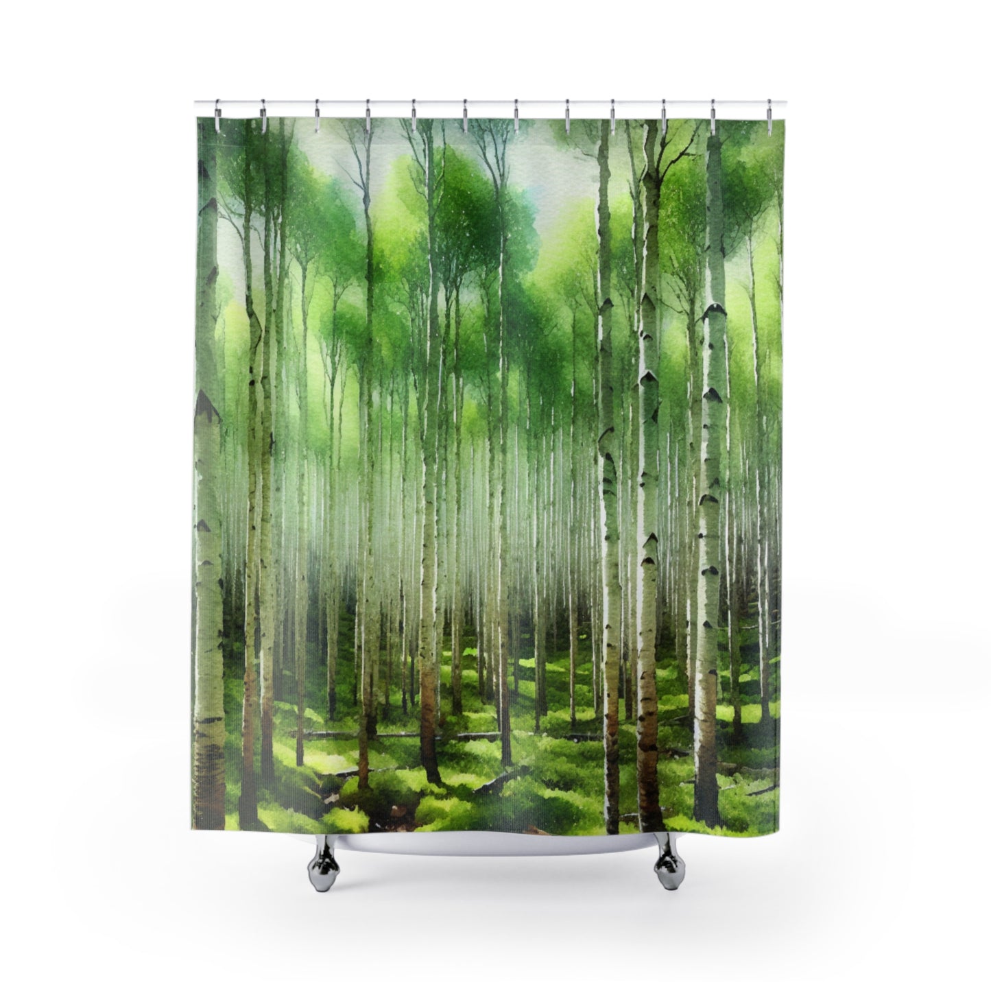 A Forest of Aspen Birch Trees Shower Curtain 71 x 74" Nature Lover Gift