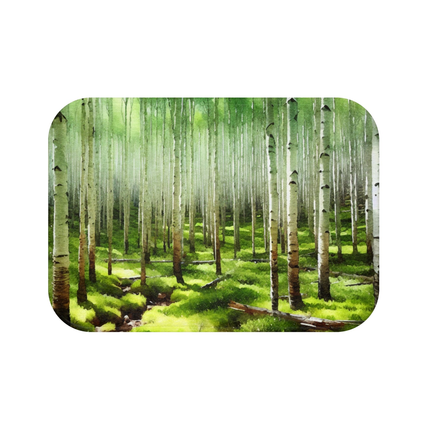 Aspen Tree Bath Mat 17 x 24" Trees Bath Mat, Forest Bath Mat, Garden Bath Mat